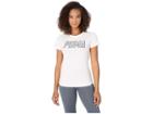 Puma Athletics Logo Tee (puma White/ponderosa Pine) Women's T Shirt