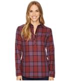 Kuhl Kinsley Flannel Shirt (raisin) Women's Long Sleeve Button Up