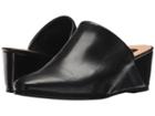 Donna Karan Mercer Wedge Mule (black Baby Calf/patent) Women's Wedge Shoes