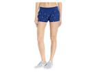 Nike Crew Shorts Print (blue Void/reflective Silver) Women's Shorts