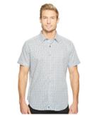 Robert Graham Downey Short Sleeve Woven Shirt (white) Men's T Shirt