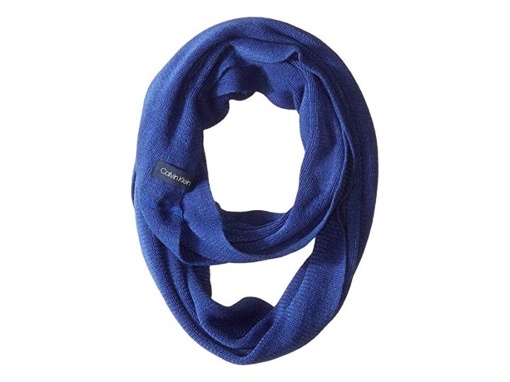 Calvin Klein Basic Wrap Knit Loop (adrenaline Blue) Scarves