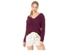 Bb Dakota Cool Runnings V-neck Sweater (boysenberry) Women's Sweater