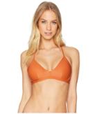 Hurley Quick Dry Surf Top (dark Russet) Women's Swimwear