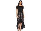 Scully Sophia Off The Shoulder Beautifully Embroidered Dress (black) Women's Dress