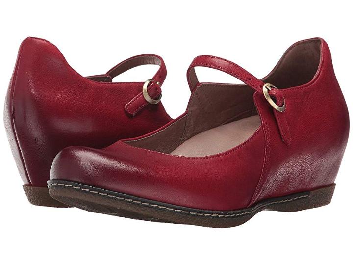 Dansko Loralie (red Burnished Nubuck) Women's  Shoes