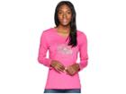 Life Is Good Daisy Love Hooded Smooth Tee (fiesta Pink) Women's T Shirt