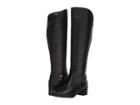 Anne Klein Jamee Riding Boot Wide Calf (black Leather) Women's Boots