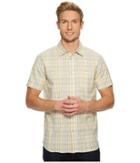 The North Face Short Sleeve Baker Shirt (olivenite Yellow Plaid) Men's Short Sleeve Button Up