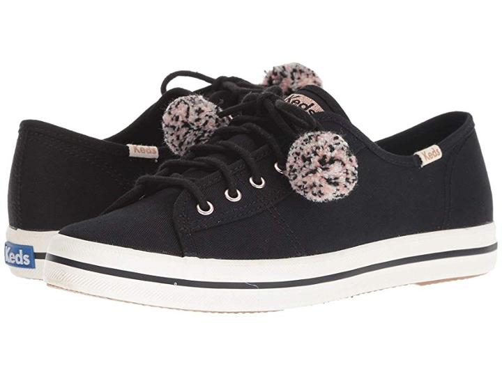 Keds Kickstart Pom Pom (black) Women's Lace Up Casual Shoes