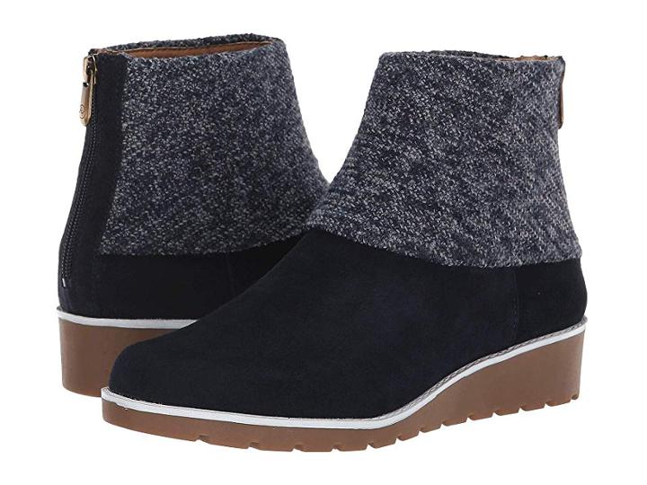 Adrienne Vittadini Tevin (navy Silky Cow Suede) Women's Shoes