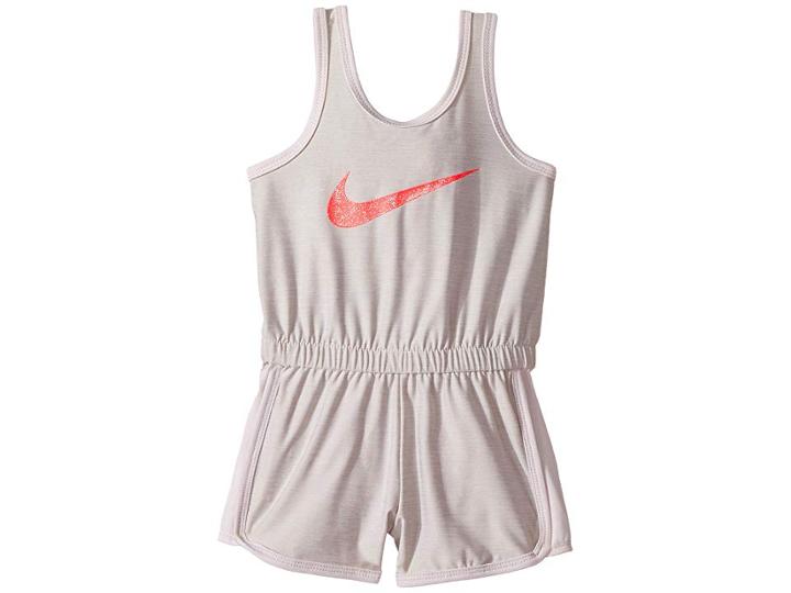 Nike Kids Dri-fit Sport Essentials Romper (toddler) (white) Girl's Jumpsuit & Rompers One Piece