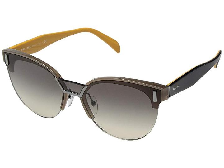 Prada 0pr 04us (opal Brown/grey Gradient Yellow) Fashion Sunglasses