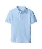 Nautica Kids Husky Short Sleeve Pique Polo (big Kids) (light Blue) Boy's Short Sleeve Pullover
