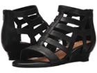 Sofft Ravello (black Cow Oily Vege) Women's Wedge Shoes