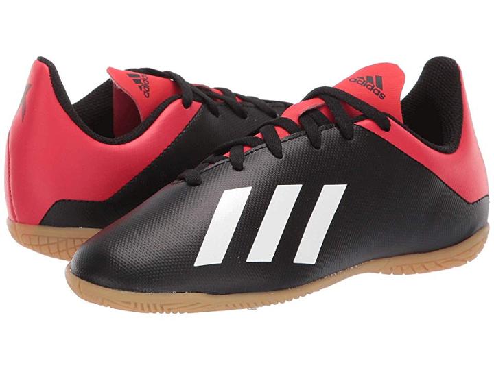 Adidas Kids X 18.4 In Soccer (little Kid/big Kid) (black/off-white/active Red) Kids Shoes