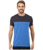 Prana Ridge Tech Tee (classic Blue) Men's Short Sleeve Pullover