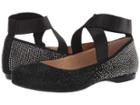 Jessica Simpson Mandalay 5 (black Glitter Gabor/satin Elastic) Women's Dress Flat Shoes