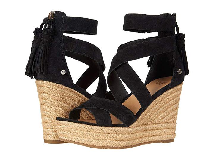 Ugg Raquel (black) Women's Wedge Shoes