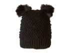 Tundra Boots Kids Double Pom Knit Hat (black) Knit Hats