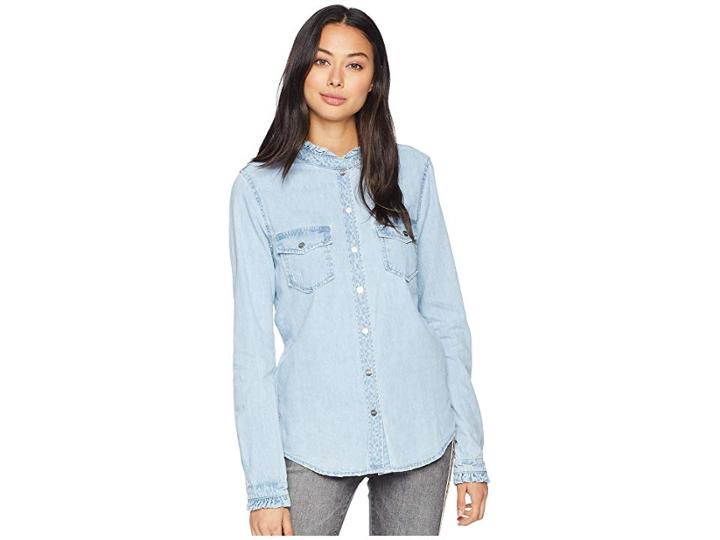 Sanctuary Daytime Ruffle Shirt (juniper) Women's Blouse