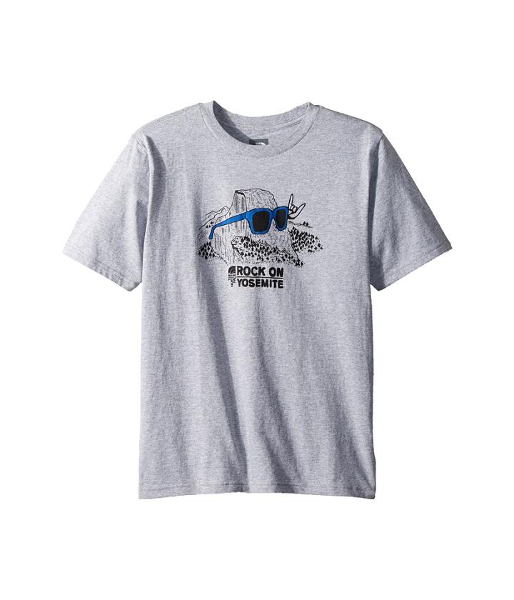 The North Face Kids Short Sleeve Graphic Tee (little Kids/big Kids) (tnf Light Grey Heather/turkish Sea/turkish Sea) Boy's Clothing