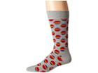 Happy Socks Sunrise Dot Sock (gray/red) Men's Crew Cut Socks Shoes