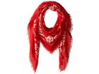 Kate Spade New York Wool Bandana Square (lingonberry) Scarves