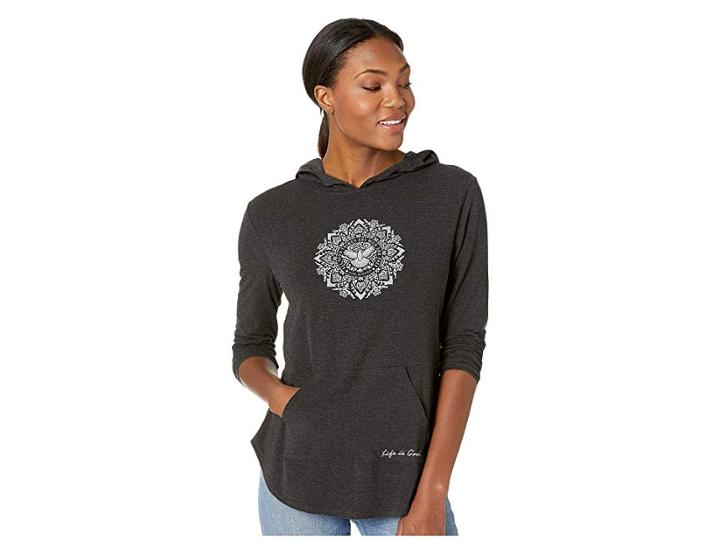 Life Is Good Supreme Hooded Pullover (night Black) Women's Sweatshirt