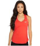 Nike Nike Court Team Pure Tennis Tank Top (action Red/white) Women's Sleeveless