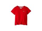 Lacoste Kids Short Sleeve Solid V-neck T-shirt (toddler/little Kids/big Kids) (red) Boy's T Shirt