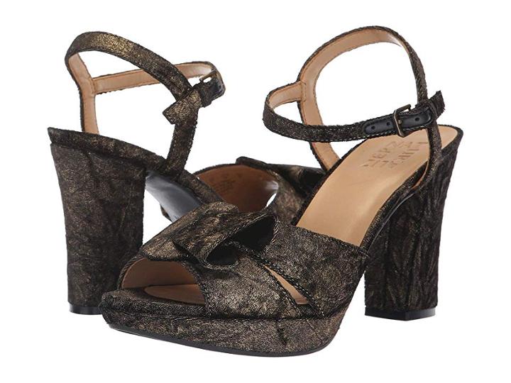 Naturalizer Adelle (gold Crushed Velvet) Women's Sandals