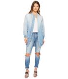 Boutique Moschino Long Jacket (denim) Women's Coat