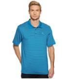 Ariat Mini Stripe Polo (mykonos Blue) Men's Short Sleeve Pullover