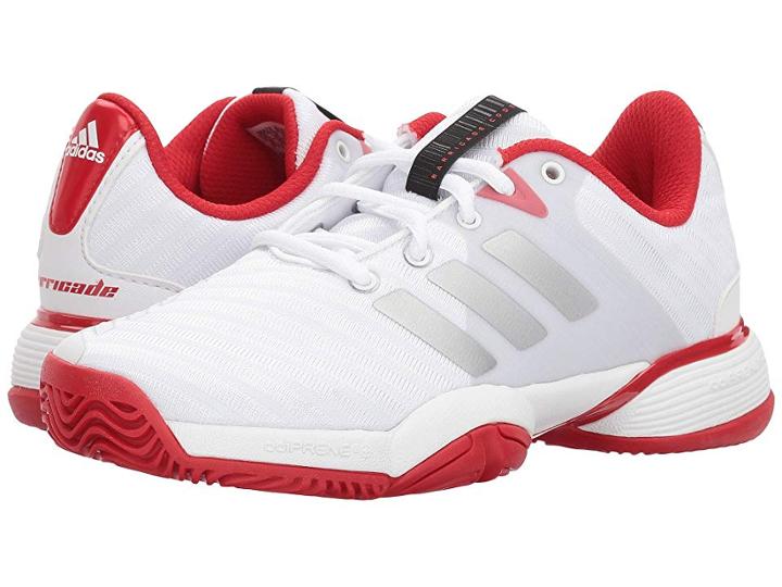 Adidas Kids Barricade Tennis (little Kid/big Kid) (white/black/white) Boys Shoes