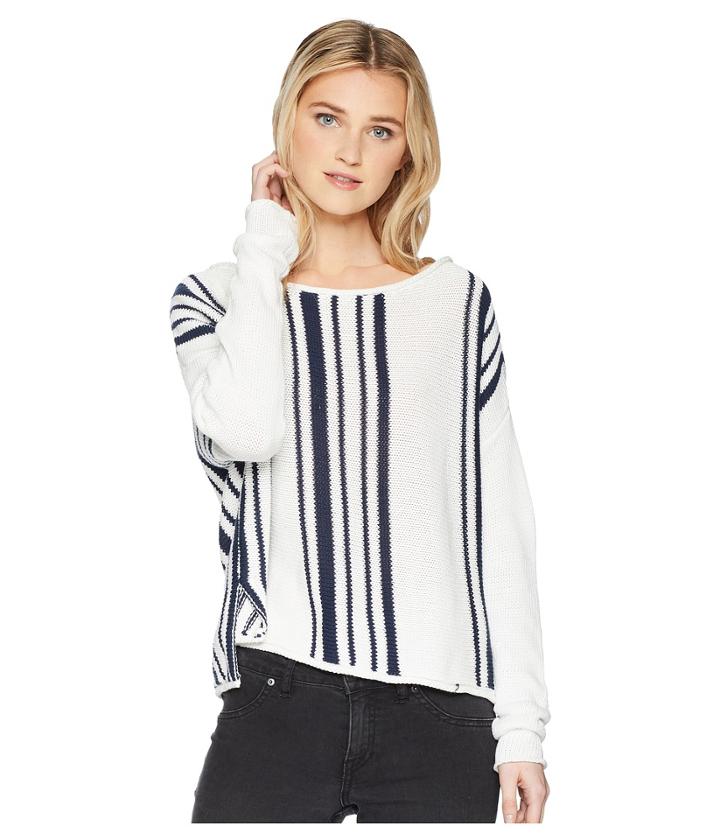 Roxy Monument Border (marshmallow) Women's Sweater