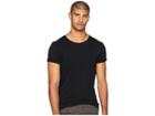 Scotch & Soda Classic Crew Neck T-shirt W/ Small Logo Print (black) Men's T Shirt