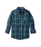 Toobydoo Check Flannel Shirt (infant/toddler/little Kids/big Kids) (green/navy) Boy's Long Sleeve Button Up