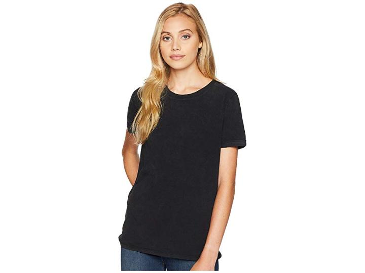 Paige Cassandra Shirt With Rolled Sleeves (vintage Black) Women's Clothing