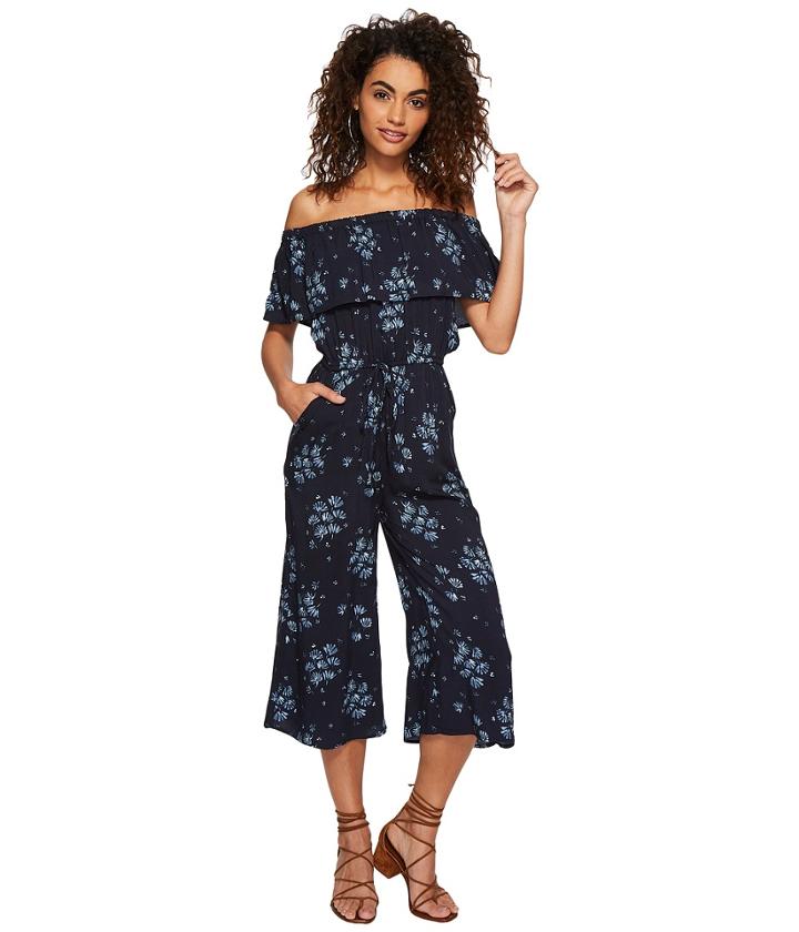 Jack By Bb Dakota Hewitt Blue Dreams Printed Midi Length Jumpsuit (indigo Blue) Women's Jumpsuit & Rompers One Piece