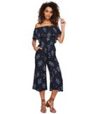 Jack By Bb Dakota Hewitt Blue Dreams Printed Midi Length Jumpsuit (indigo Blue) Women's Jumpsuit & Rompers One Piece