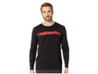 Spyder Limitless Long Sleeve Word Logo Top (black/red) Men's Long Sleeve Pullover