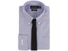Lauren Ralph Lauren Hairline Stripe Classic Button Down Shirt (blue/white) Men's Long Sleeve Button Up
