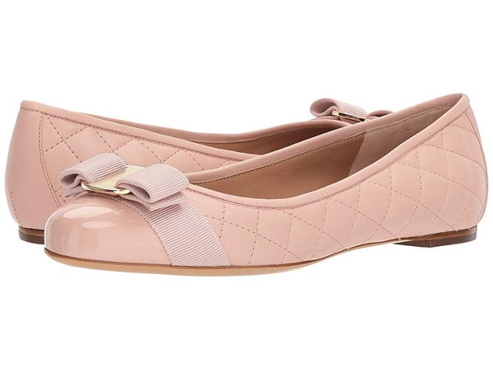 Salvatore Ferragamo Varinaq (bon Bon/bon Bon/nappa Bon Bon) Women's Dress Flat Shoes