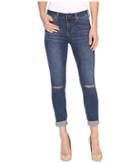 Liverpool The Crop 26/28 Rolled In Edison Mid Dest/indigo (edison Mid Dest/indigo) Women's Jeans