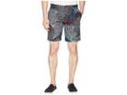 Perry Ellis Coral Print Stretch Shorts (blue Coral) Men's Shorts