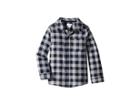 Mud Pie Long Sleeve Flannel Button Down Shirt (infant/toddler) (blue) Boy's Long Sleeve Button Up