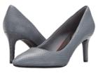 Rockport Total Motion 75mm Pointy Toe Pump (icy Blue Diamond Snake) High Heels