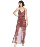 Bcbgeneration Ruffle Maxi Dress (saffron Multi) Women's Dress