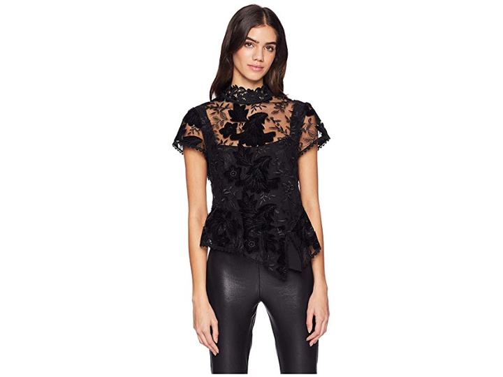 Nanette Lepore Trickery Top (black) Women's Clothing